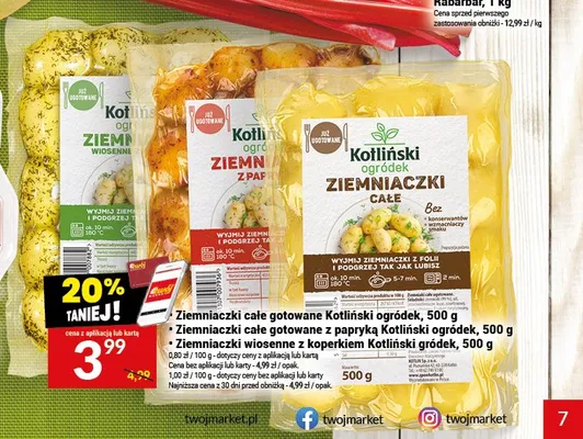 Ziemniaczki gotowane Kotliński ogródek promocja w Twój Market