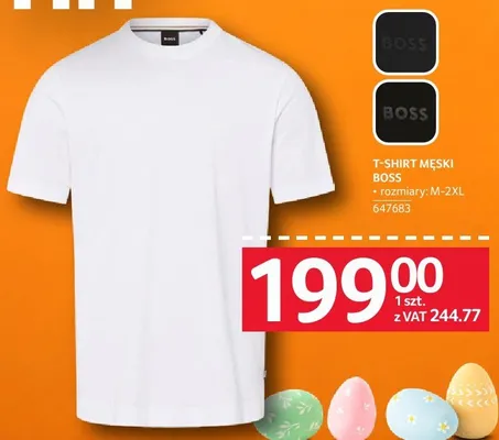 T-shirt męski Boss, rozmiary M-2XL promocja w Selgros