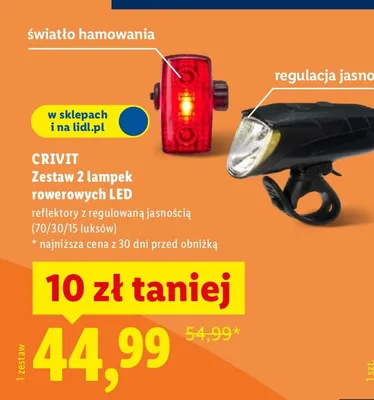 Zestaw 2 lampek rowerowych LED promocja w Lidl
