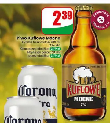 Piwo Kuflowe Mocne promocja w Dino