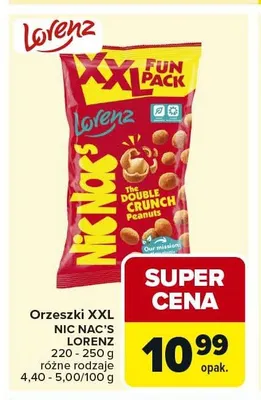 Orzeszki XXL Nic Nac's Lorenz promocja w Carrefour