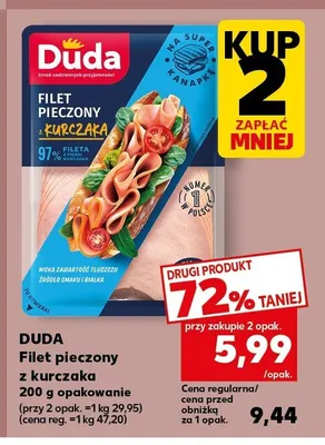 Filet pieczony z kurczaka Duda promocja w Kaufland