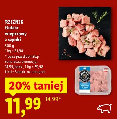 Gulasz wieprzowy z szynki promocja w Lidl