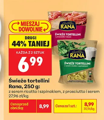 Świeże tortellini z serem ricotta i szpinakiem Rana promocja w Biedronka