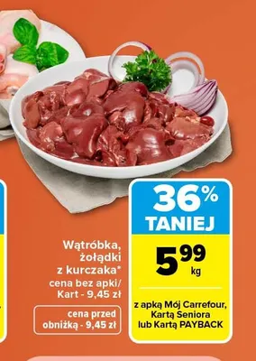Żołądki z kurczaka promocja w Carrefour Market