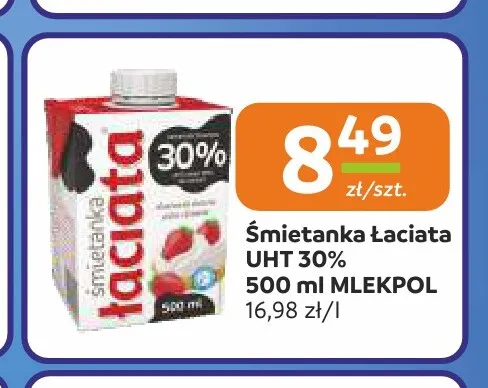 Śmietanka UHT Łaciata 30% promocja w Społem Częstochowa