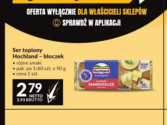 Ser topiony Hochland bloczek promocja w Makro