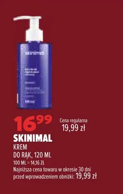 Krem do rąk Skinimal promocja w Drogerie Natura