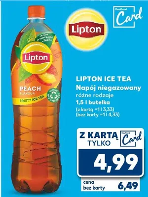 Napój niegazowany Lipton Ice Tea Peach promocja w Kaufland