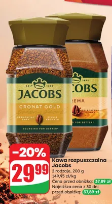 Kawa rozpuszczalna Jacobs Crema promocja w Dino