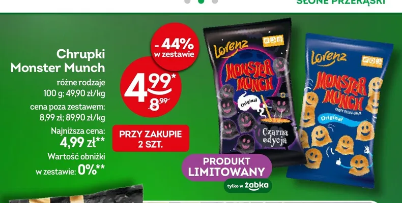 Chrupki Monster Munch Original Lorenz promocja w Żabka