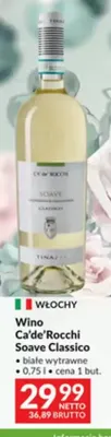 Wino Ca'de'Rocchi Soave Classico białe wytrawne promocja w Makro
