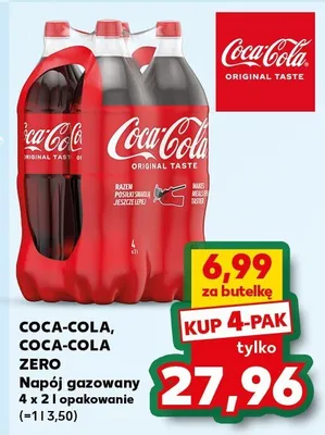 Napój gazowany Coca-Cola, Coca-Cola Zero promocja w Kaufland