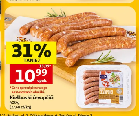 Kiełbaski ćevapčići Łuków promocja w Auchan