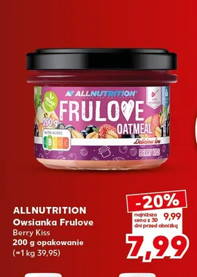 Owsianka Frulove Berry Kiss Allnutrition promocja w Kaufland