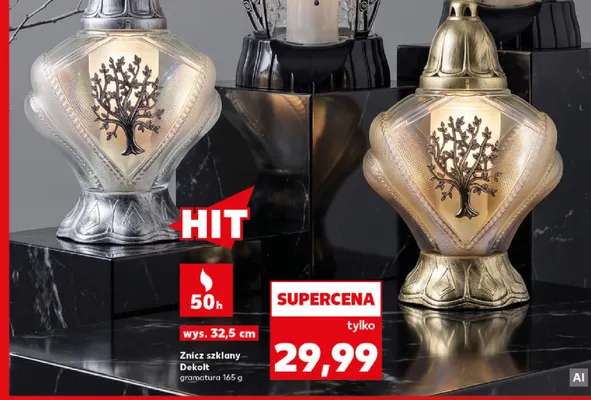 Znicz szklany Dekolt promocja w Kaufland