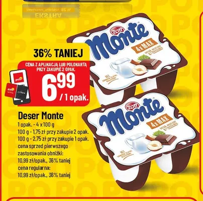 Deser Monte Zott 4-pak promocja w POLOmarket