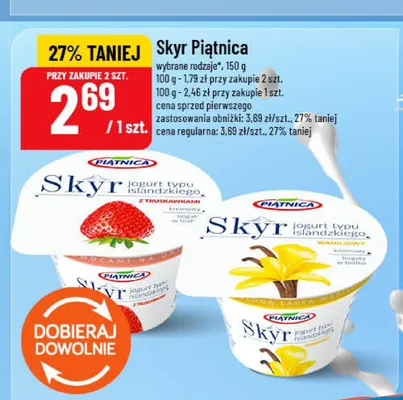 Skyr Piątnica z truskawkami promocja w POLOmarket