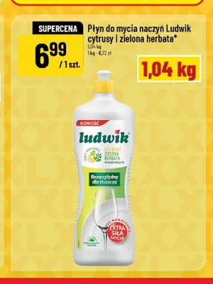 Płyn do mycia naczyń Ludwik Cytrusy i Zielona Herbata promocja w POLOmarket