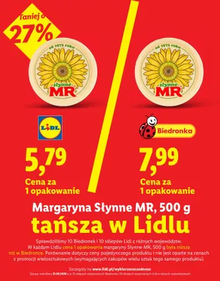 Margaryna Słynne MR promocja w Lidl