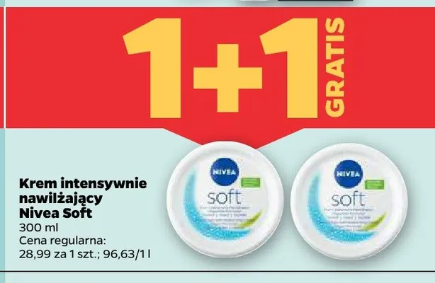 Krem intensywnie nawilżający Nivea Soft promocja w Netto
