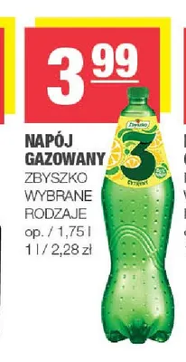 Napój gazowany 3 Cytryny Zbyszko promocja w SPAR
