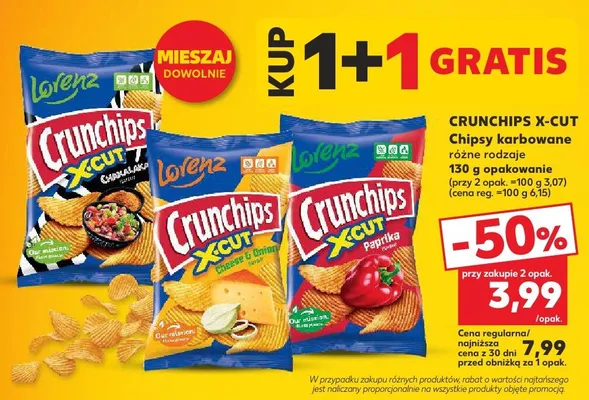 Chipsy karbowane różne rodzaje promocja w Kaufland