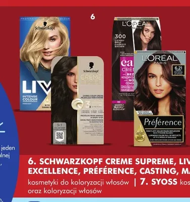 Kosmetyki do koloryzacji włosów L'Oréal Paris Préférence promocja w Super-Pharm