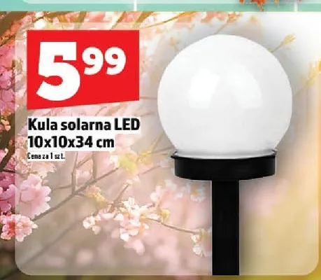 Kula solarna LED 10x10x34cm promocja w TOPAZ
