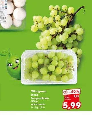 Winogrona jasne bezpestkowe promocja w Kaufland