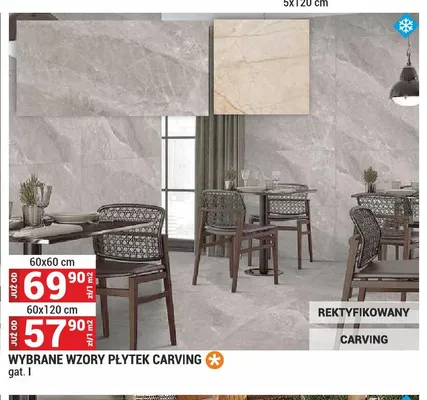 Wzory płytek carving promocja w Merkury Market