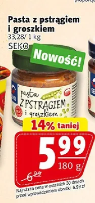 Pasta z pstrągiem i groszkiem Seko promocja w Prim Market