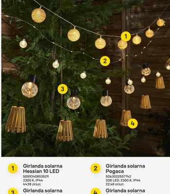 Girlanda solarna hessian 10 led promocja w Castorama