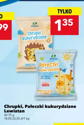 Pałeczki kukurydziane Lewiatan promocja w LEWIATAN
