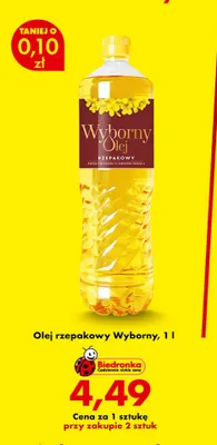 Olej rzepakowy Wyborny promocja w Biedronka