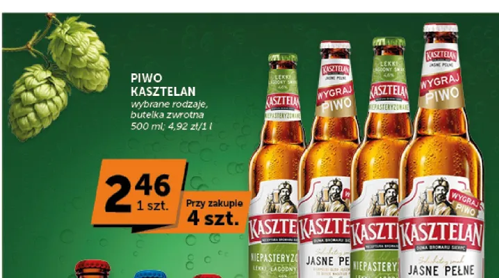 Piwo Kasztelan Jasne Pełne promocja w Euro Sklep