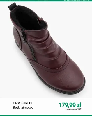 Botki zimowe Easy Street promocja w Deichmann