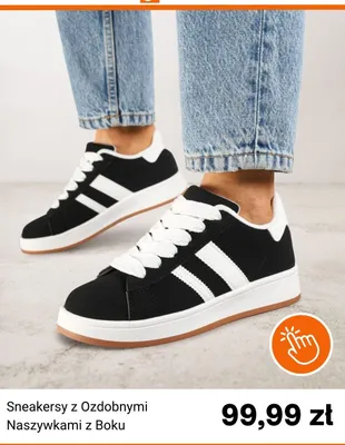 Sneakersy z Ozdobnymi Naszywkami z Boku Born2be promocja w Born2be