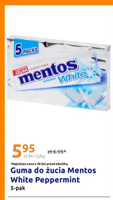 Guma do żucia Mentos White Peppermint 5-pak promocja w Action