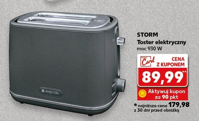 Toster elektryczny moc 930 W promocja w Kaufland