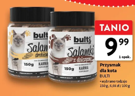 Przekąska dla kota Bulti Salamki z dziczyzną promocja w Intermarche