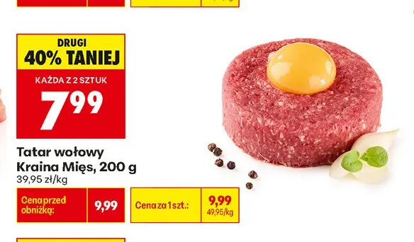 Tatar wołowy Kraina Mięs promocja w Biedronka