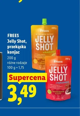 Jelly Shot przekąska konjac Frees z kolagenem promocja w Lidl