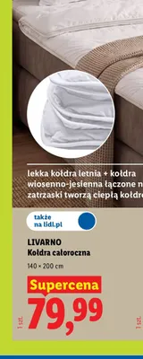 Kołdra całoroczna Livarno 140x200 cm promocja w Lidl