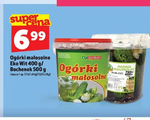 Ogórki małosolne Bochenek promocja w TOPAZ
