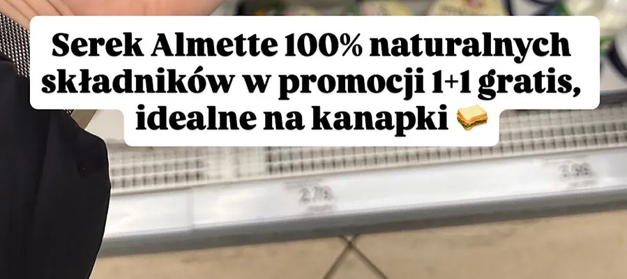 Serek Almette 100% naturalnych składników promocja w Dino