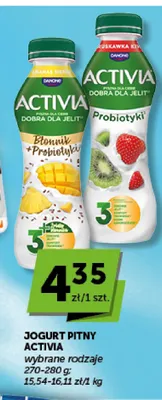 Jogurt pitny Activia Ananas Siemię Lniane promocja w Groszek