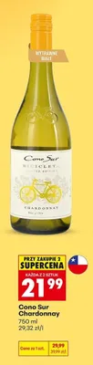 Wino Cono Sur Chardonnay wytrawne białe promocja w Biedronka