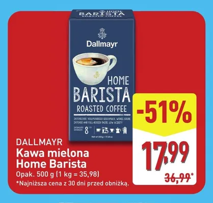 Kawa mielona Dallmayr Home Barista promocja w Aldi