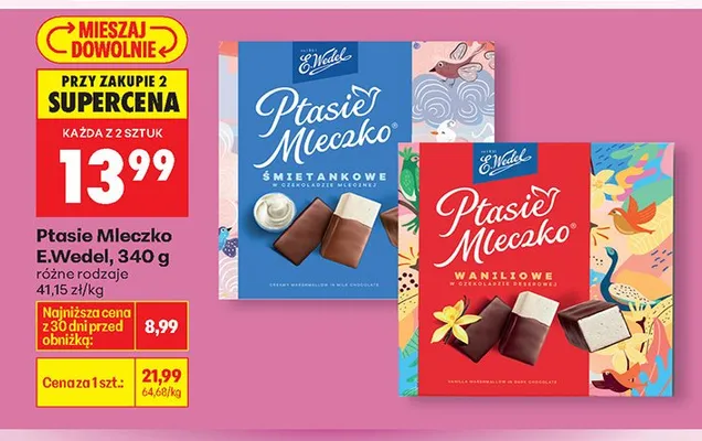 Czekolada Ptasie Mleczko śmietankowe promocja w Biedronka